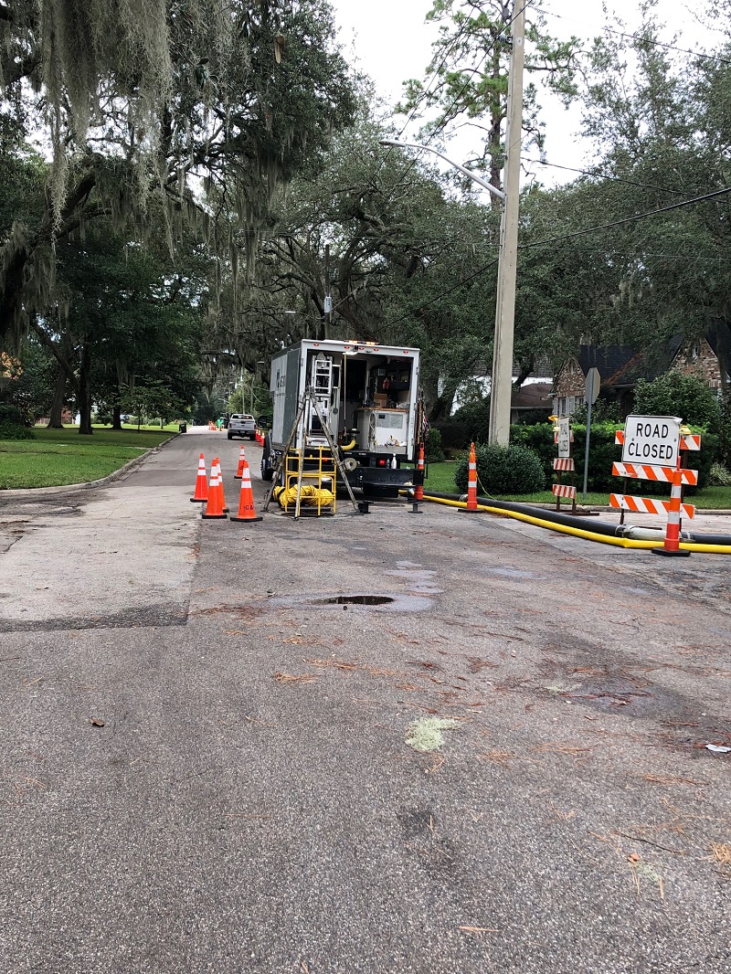 Exit sewer manhole for new pipe lining Tiber-Olive project Exit sewer manhole for new pipe lining Tiber-Olive project